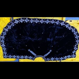 Black embroidered antique velvet cape